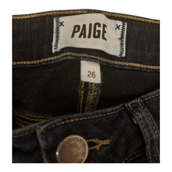 Paige Verdugo Ankle Women's Dark Blue Jeans Size 26 Made in the U.S.A - Picture 4 of 5